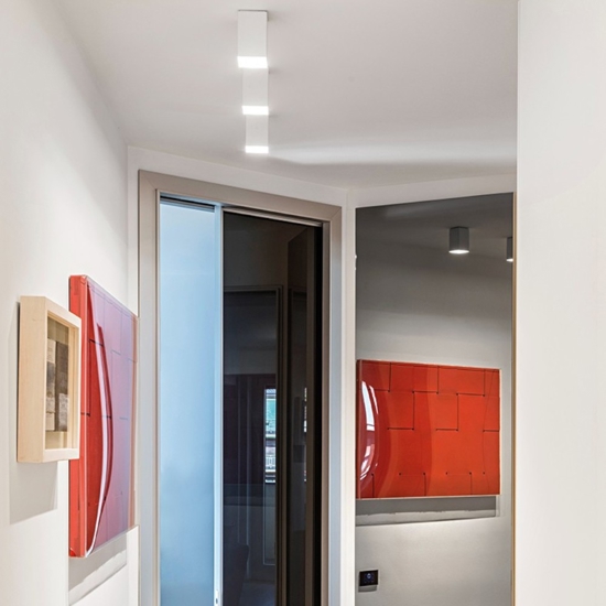 Faretto da soffitto cubo bianco per interno