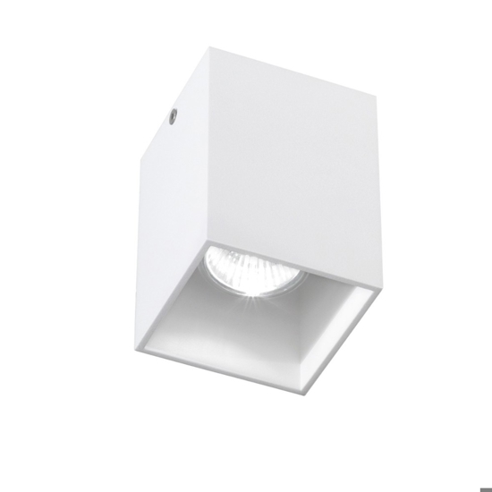 Faretto da soffitto cubo bianco per interno