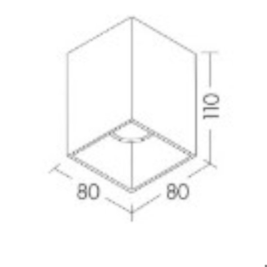 Faretto da soffitto cubo bianco per interno