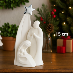 Presepino h15 bianco natività di natale moderno bongelli preziosi