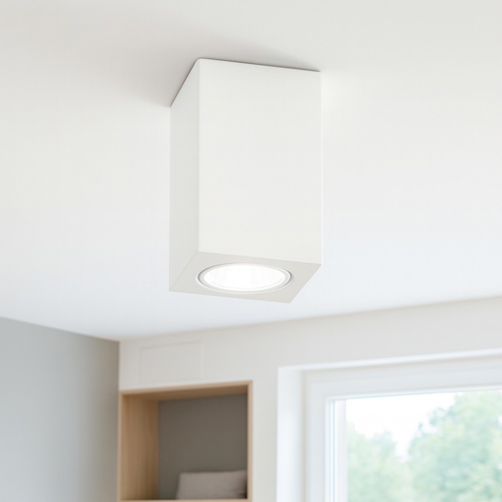 Tower pl1 square ideal lux faretto da soffitto squadrato gesso bianco Tower pl1 square ideal lux faretto da soffitto squadrato gesso bianco