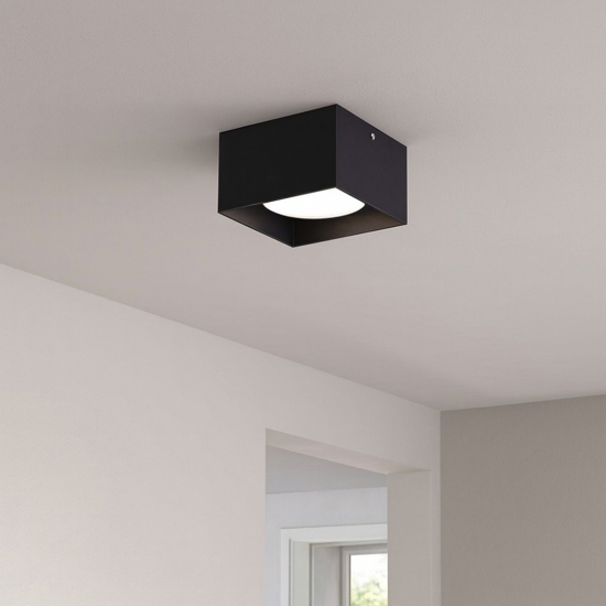 Faretto spike pl1 square ideal lux quadrato nero 3000k