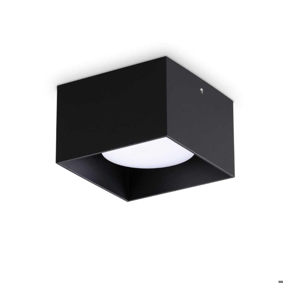 Faretto spike pl1 square ideal lux quadrato nero 3000k