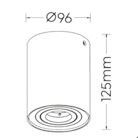 Faretto cilindro moderno nero luce orientabile Faretto cilindro moderno nero luce orientabile