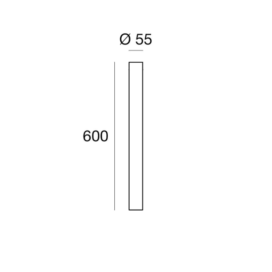 Faretto da soffitto h60 cm cilindro bianco birba linea light Faretto da soffitto h60 cm cilindro bianco birba linea light