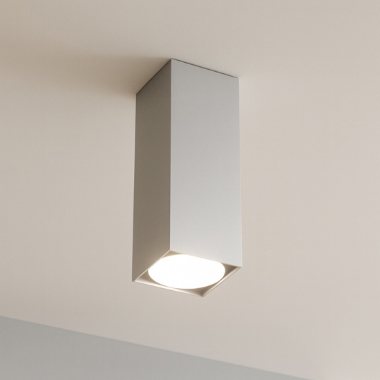 Faretto da soffitto grigio squadrato top light