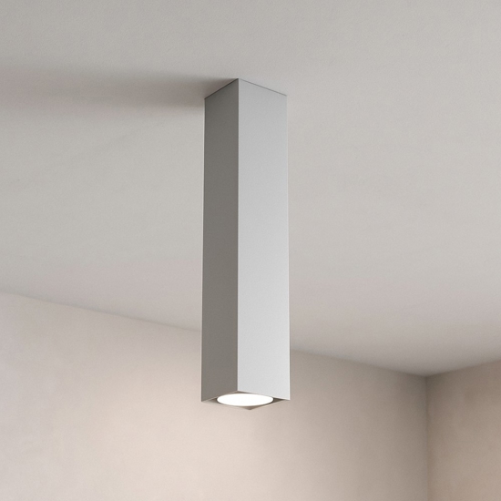 Faretto grigio da soffitto squadrato top light plate
