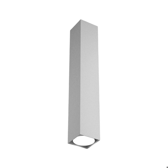Faretto grigio da soffitto squadrato top light plate