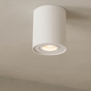 Faretto cilindro bianco da soffitto orientabile