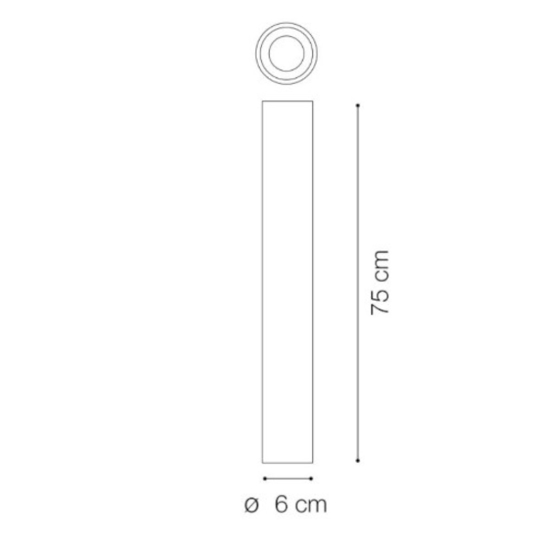 Ideal lux look pl1 faretto da cucina cilindro nero