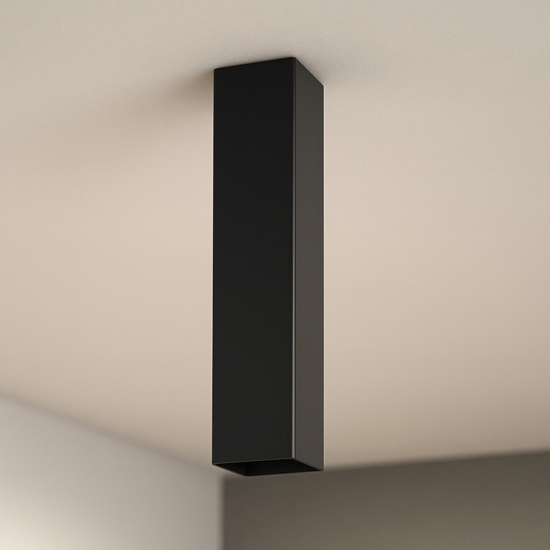 Sky pl1 ideal lux faretto da soffitto nero quadrato