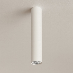 Cilindro da soffitto faretto bianco metallo 40cm
