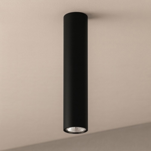 Faretto cilindro da soffitto nero per interni