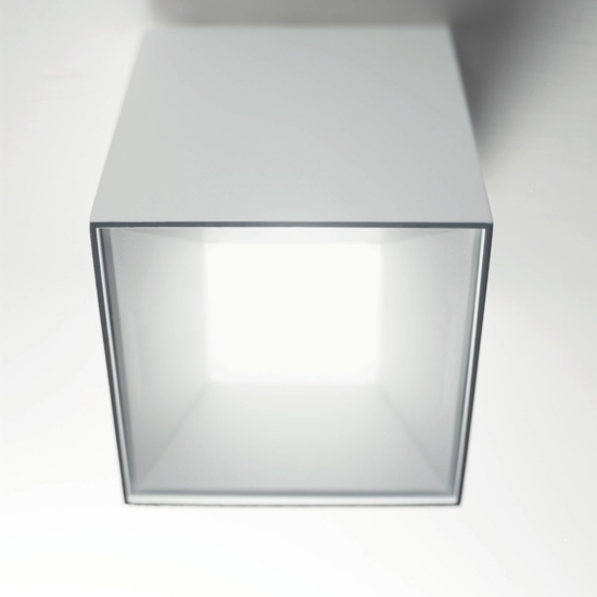 Faretto led 12w 3000k cubo da soffitto bianco isyluce