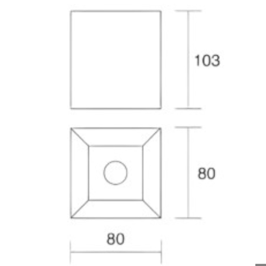 Faretto led 12w 3000k cubo da soffitto bianco isyluce