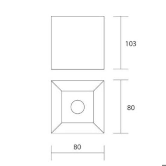 Isyluce faretto cubo led 12w 4000k luce da soffitto bianco
