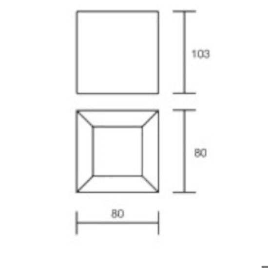 Isyluce faretto led 4000k 12w cubo soffitto bianco quadrato
