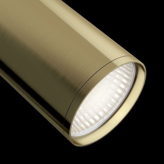 Faretto focus orientabile da soffitto oro cilindro brunito maytoni