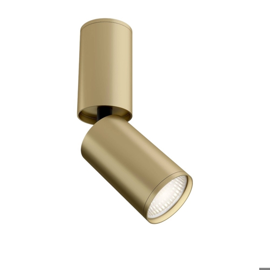 Faretto focus cilindro da soffitto oro satinato orientabile maytoni Faretto focus cilindro da soffitto oro satinato orientabile maytoni