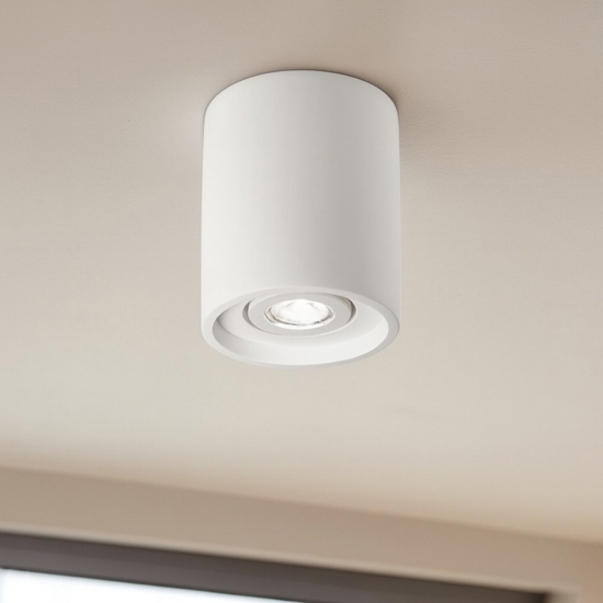 Oak pl1 round faretto cilindro ideal lux bianco per interni Oak pl1 round faretto cilindro ideal lux bianco per interni