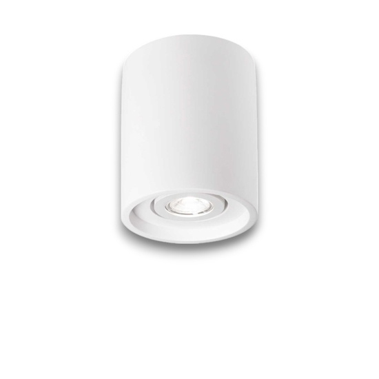 Oak pl1 round faretto cilindro ideal lux bianco per interni Oak pl1 round faretto cilindro ideal lux bianco per interni
