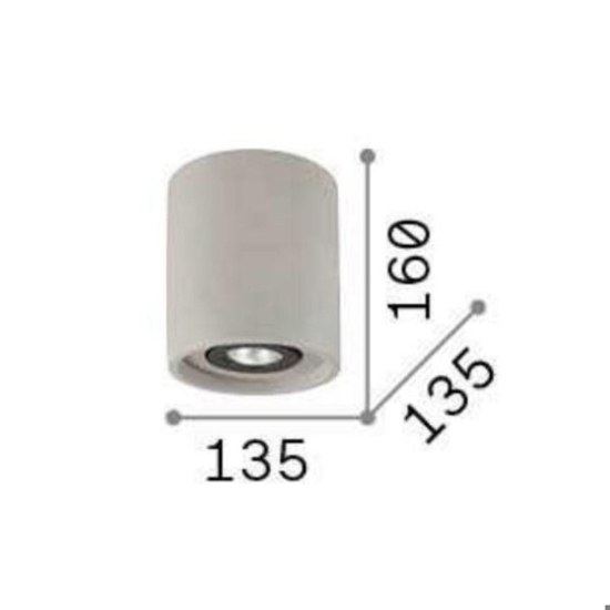 Oak pl1 round faretto cilindro ideal lux bianco per interni Oak pl1 round faretto cilindro ideal lux bianco per interni