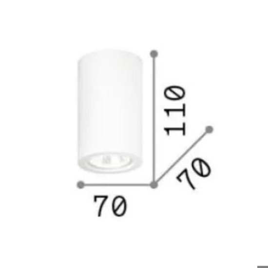 Tower pl1 round ideal lux faretto bianco cilindro Tower pl1 round ideal lux faretto bianco cilindro