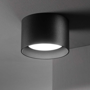 Spike pl1 nero ideal lux faretto da soffitto cilindro gx53 9w 3000k