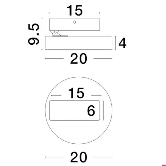 Faretto led 20w da soffitto da 2700k-6000k nero orientabile Faretto led 20w da soffitto da 2700k-6000k nero orientabile