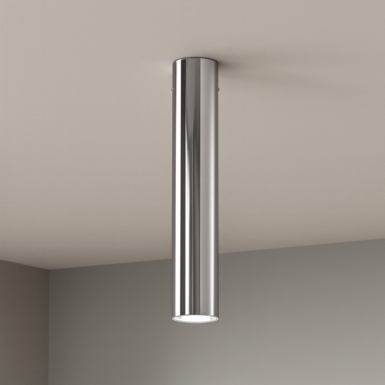Birba linea light faretto da soffitto cilindro cromo h30 cm