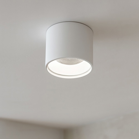Faretto led da soffitto bianco tubolare 20w 3000k isyluce focus