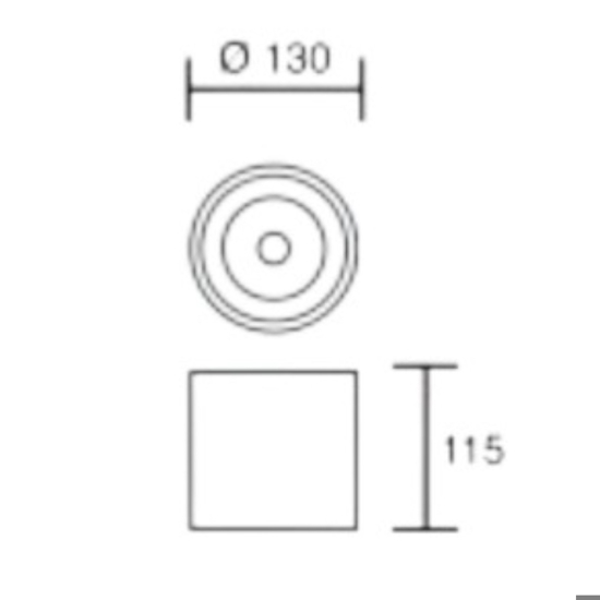 Faretto led da soffitto bianco tubolare 20w 3000k isyluce focus