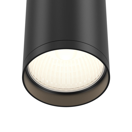 Maytoni focus faretto da soffitto cilindro nero gu10