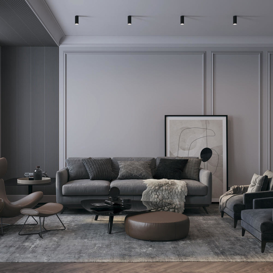 Maytoni focus faretto da soffitto cilindro nero gu10