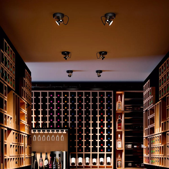 Faretto da soffitto orientabile duck linea light led 10w 3000k oro Faretto da soffitto orientabile duck linea light led 10w 3000k oro