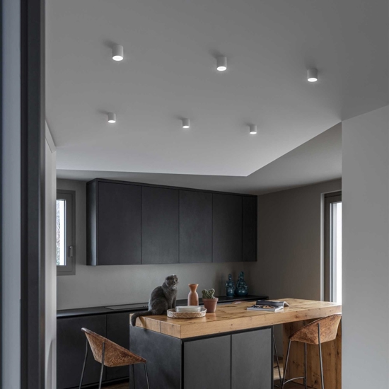 Dot pl round mini faretto led 4.5w 3000k cilindro bianco ideal lux Dot pl round mini faretto led 4.5w 3000k cilindro bianco ideal lux