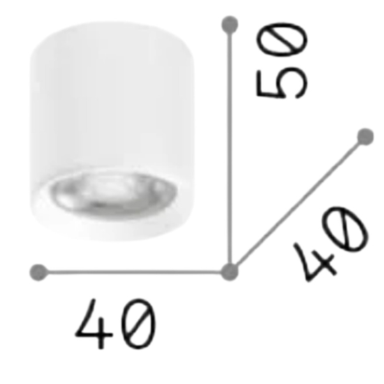 Dot pl round mini faretto led 4.5w 3000k cilindro bianco ideal lux Dot pl round mini faretto led 4.5w 3000k cilindro bianco ideal lux