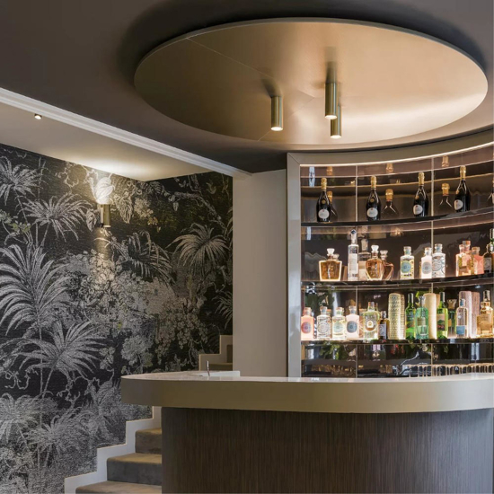 Linea light birba faretto da soffitto cilindro oro