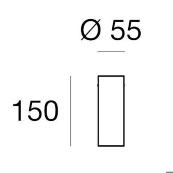 Linea light birba faretto da soffitto cilindro oro