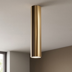 Faretto da soffitto cilindro oro h30cm