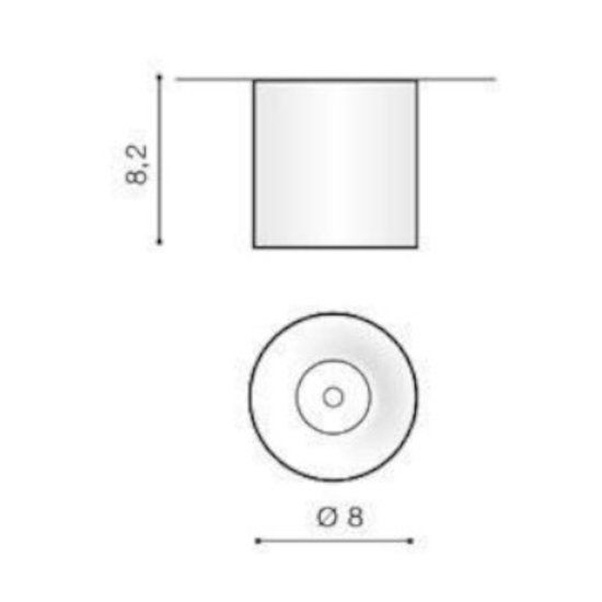 Faretto led 10w 3000k da soffitto cilindro oro lucido