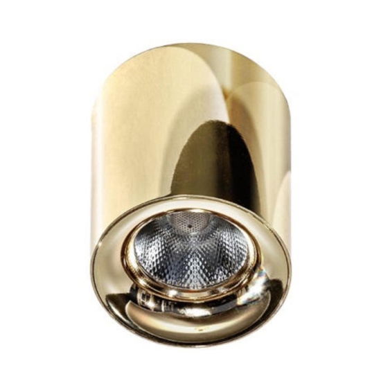 Faretto oro sporgente led cilindro 20w 3000k