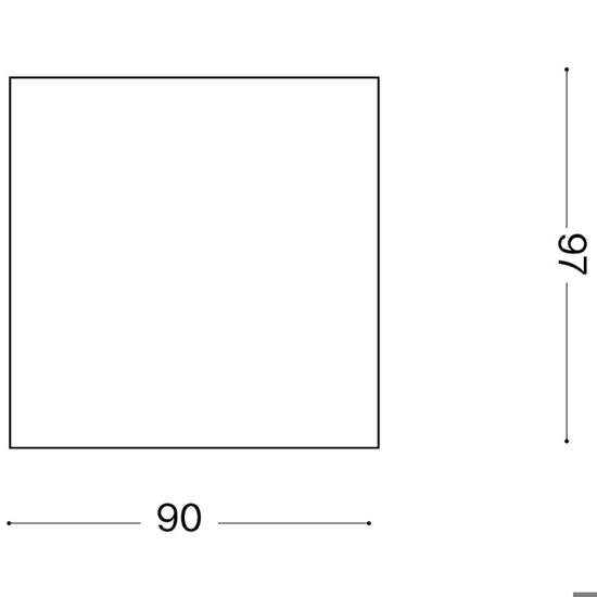 Ideal lux faretto per esterno led techo pl1 small cubo antracite