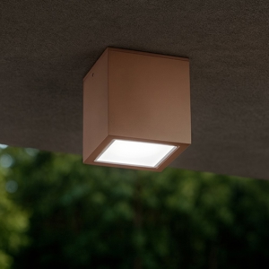 Visualizza i dettagli per Ideal lux techo pl1 small faretto cubo da soffitto per esterno corten Ideal lux techo pl1 small faretto cubo da soffitto per esterno corten