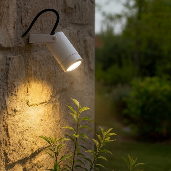 Isyluce faretto da esterno bianco orientabile anti corrosione Isyluce faretto da esterno bianco orientabile anti corrosione