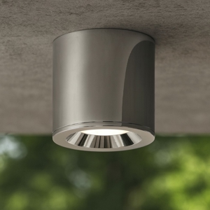 Faretto per esterno bagno cilindro cromo da soffitto