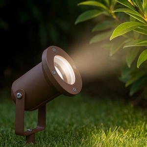 Faretto da esterno giardino orientabile marrone corten
