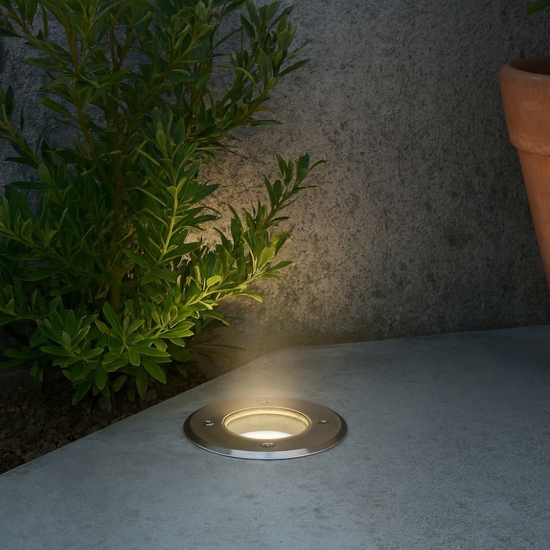 Isyluce faretto da incasso pavimento per esterno rotondo grigio Isyluce faretto da incasso pavimento per esterno rotondo grigio