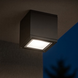 Faretto da soffitto per esterno cubo antracite
