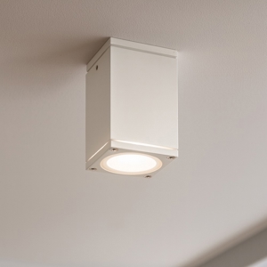 Faretto da esterno a soffitto quadrato bianco isyluce